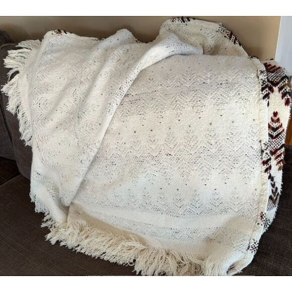 Vintage Swedish Weave Blanket/throw 45"x 52" - Picture 7 of 7